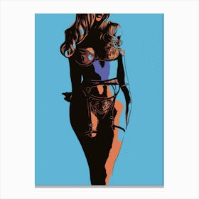 Abstract Geometric Sexy Girl (1) 1 Canvas Print