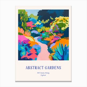 Colourful Gardens Rhs Garden Wisley United Kingdom 1 Blue Poster Canvas Print