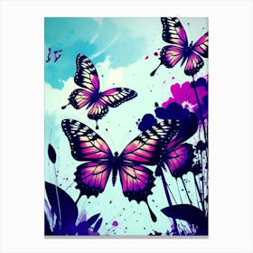 Butterflies In The Sky 45 Canvas Print