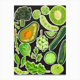 Green Vegetables Canvas Print