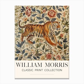 William Morris Style, Tiger Canvas Print