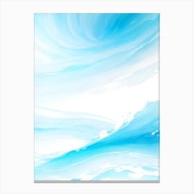 Blue Ocean Wave Watercolor Vertical Composition 66 Canvas Print