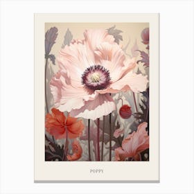 Floral Illustration Poppy 2 Poster Canvas Print