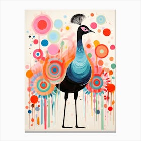 Bird Painting Collage Emu 3 Canvas Print