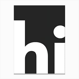 Logo For Hi Canvas Print