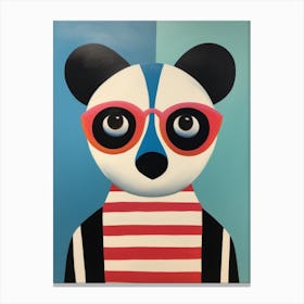 Little Panda 3 Wearing Sunglasses Canvas Print