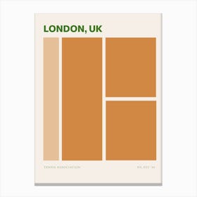 London Tennis League Canvas Print