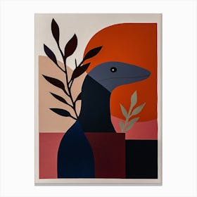 Bird In A Vase Collage Canvas Print