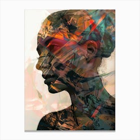 Abstract Portrait Of A Woman 3 Canvas Print