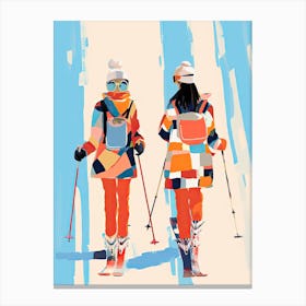 Taos Ski Valley   New Mexico Usa, Ski Resort Illustration 1 Canvas Print