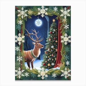 Christmas Deer Canvas Print