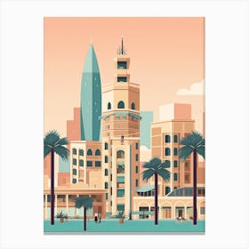 Dubai Travel Illustration 2 Canvas Print