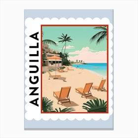 Anguilla 1 Travel Stamp Poster Canvas Print