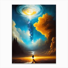 Galaxy In The Sky Canvas Print