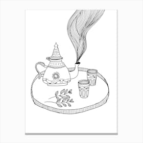 Moroccan Mint Teapot Canvas Print
