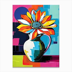 Daisy In A Vase Canvas Print