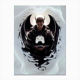 Devil With Xbox Controller Canvas Print