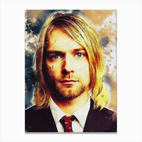 Smudge Of Portrait Kurt Donald Cobain Canvas Print