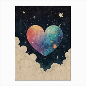 Heart In The Sky 2 Canvas Print