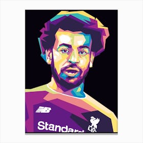 Popart Mohamed Salah In Wpap Canvas Print