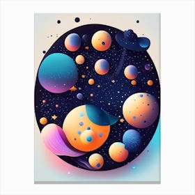 Cosmic Microwave Background Kawaii Kids Space Canvas Print