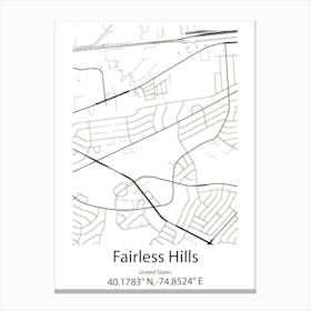 Fairless Hills,United States Minimalist Map Canvas Print