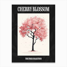 Cherry Blossom Tree Pixel Illustration 2 Poster Canvas Print