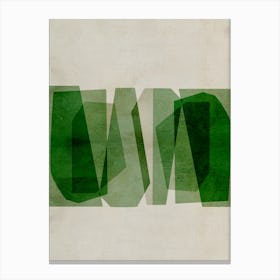 Green Geometric Abstract Canvas Print