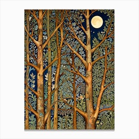 William Morris Moonlight In The Woods 18 Canvas Print