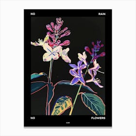 No Rain No Flowers Poster Lilac 1 Canvas Print