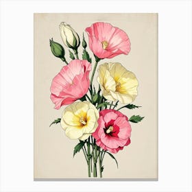 Poppies In A Vase Canvas Print