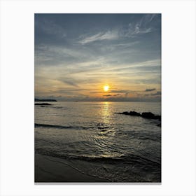 Sunset On The Beach Canvas Print