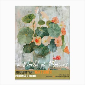 A World Of Flowers, Van Gogh Exhibition Nasturtium 3 Canvas Print