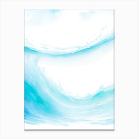 Blue Ocean Wave Watercolor Vertical Composition 27 Canvas Print