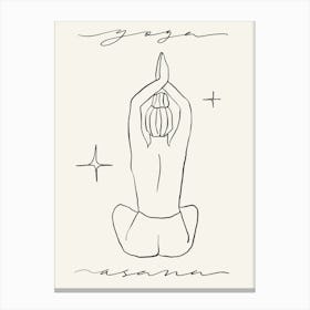 Yoga Asana Canvas Print