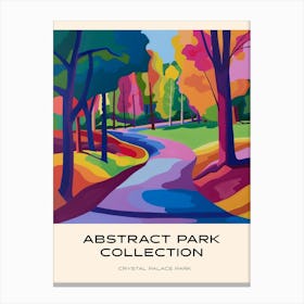 Abstract Park Collection Poster Crystal Palace Park London 2 Canvas Print