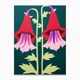 Cut Out Style Flower Art Canterbury Bells 1 Canvas Print