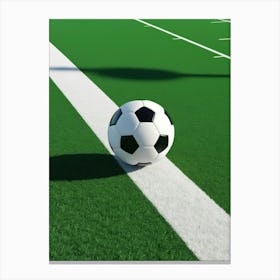 Soccer Ball On The Field 1 Canvas Print