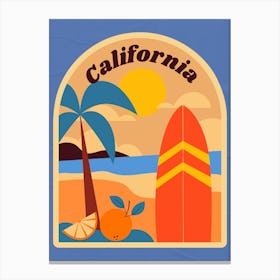 California Surfboard Canvas Print