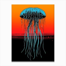 Sea Nettle Jellyfish Pop Art Illustration 2 Canvas Print