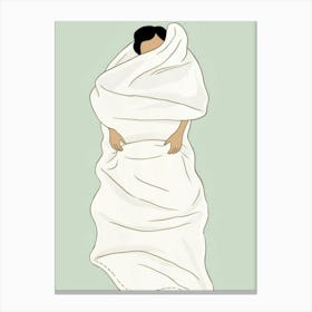 Person Sleeping In Bed Canvas Print