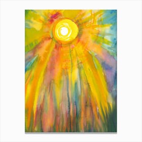 Sunrise watercolor Canvas Print