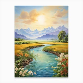 River In The Mountains 1 Canvas Print