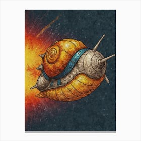 Snail Spaceship Canvas Print