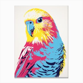 Andy Warhol Style Bird Budgerigar 1 Canvas Print