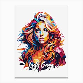 Lady Gaga 01 Portrait Music Icon Style WPAP Pop Art Canvas Print