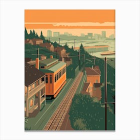 Seattle United States Travel Illustration 2 Canvas Print