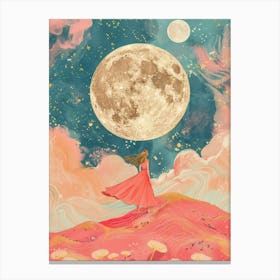 women moon univers Canvas Print