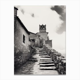 Korcula, Croatia, Black And White Old Photo 1 Canvas Print