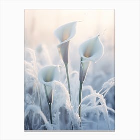 Frosty Botanical Calla Lily 1 Canvas Print